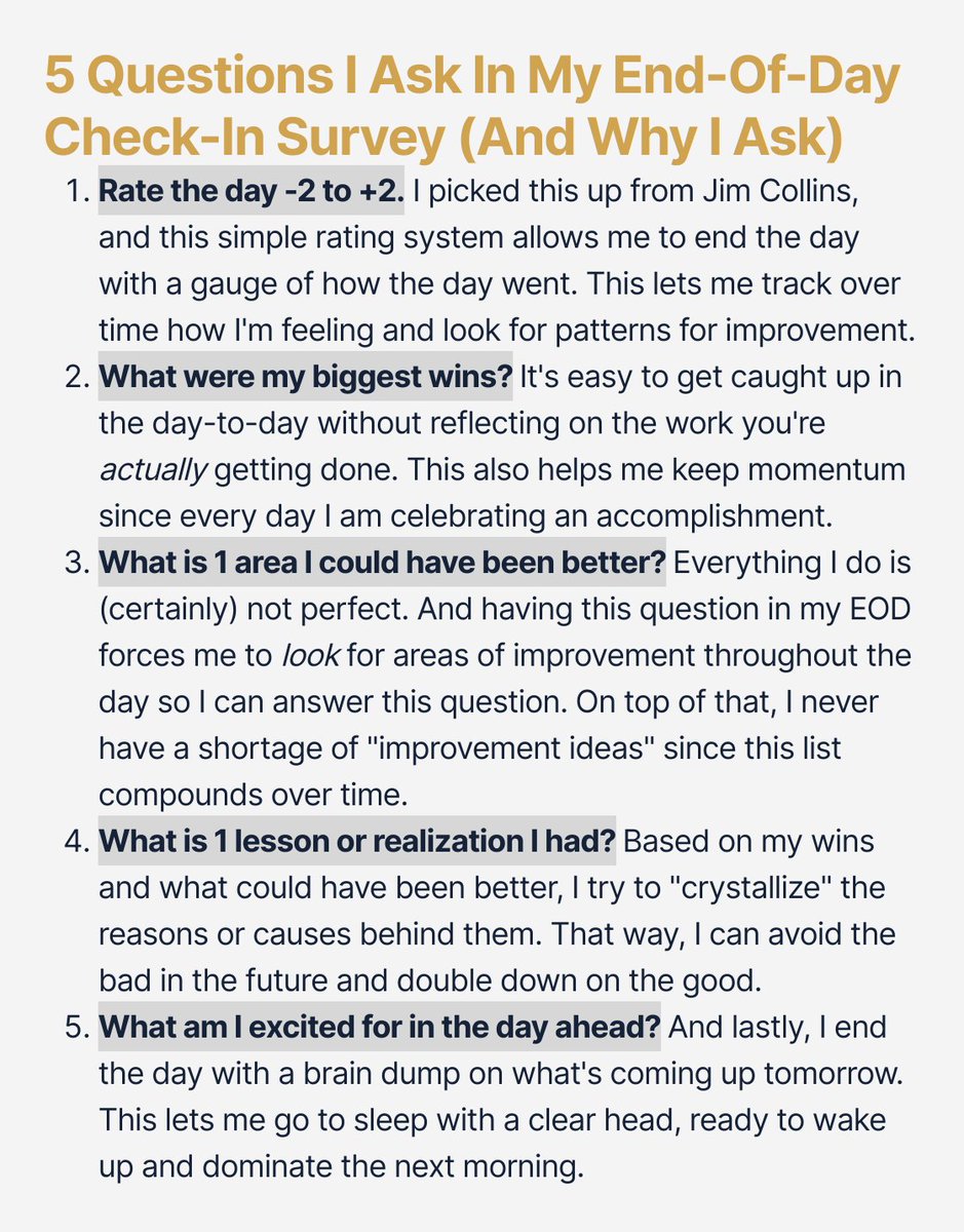 dickiebush's tweet photo. 5 Questions I Ask In My End-Of-Day Check-In Survey (And Why I Ask): https://t.co/x8TcrYFx8K