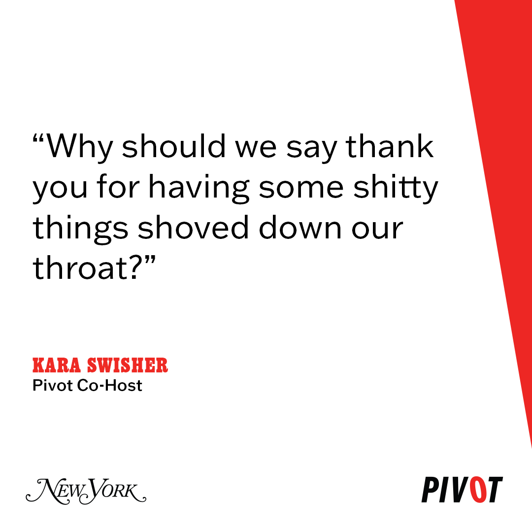 PivotPod's tweet image. .@karaswisher will take one less free Twitter Blue check, please.

Listen here: podcasts.apple.com/us/podcast/tuc…