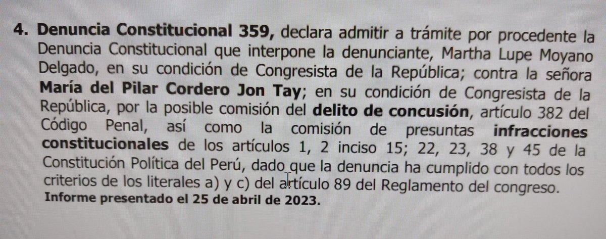 MarioRaulGC's tweet photo. Subcomisión AC presentó hoy su informe de calificación y mañana la Comisión Permanente votará otorgar plazo de investigación. 15 días hábiles es el plazo máximo, pero un caso categórico como este debe resolverse con INMEDIATEZ. No hay mucho qué investigar, el delito está probado. https://t.co/NknwP6Dmli