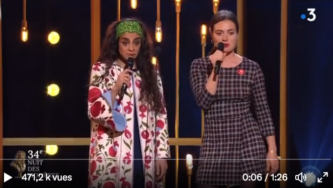 L'intervention de ces deux gourdasses dénuées de talent et d'imagination était pathétique. On a du mal à les imaginer sur scène ailleurs qu'à un "Arbre de Noël" de la CGT #Molieres2023