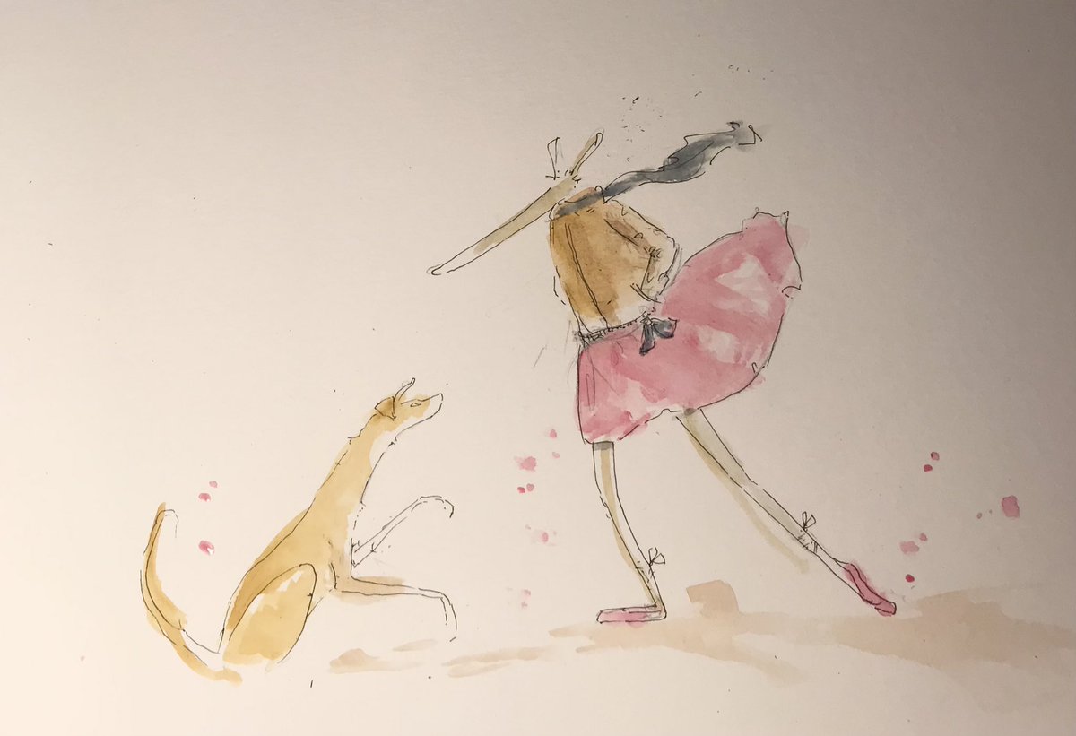 • Body: you should def take some rest ahead of you this meta busy³ Wednesday 🤨 !
• Brain: why not #watercoloupainting a smoll contribution to the <a href="/tutu_collective/">Tutu Collective</a> ‘s #TutuTuesday challenge? 😙
• The contribution😌: