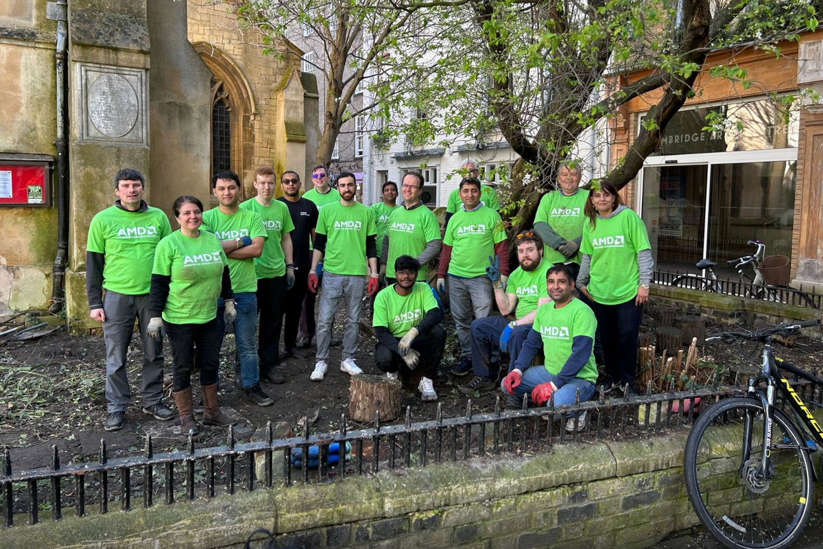 AMD's tweet image. We love to see our team embody sustainability in and out of the office. From community clean-ups, to clothing drives, and finding ways to make their spaces a little greener, check out all the ways AMDers around the 🌏 celebrated #EarthDay together!