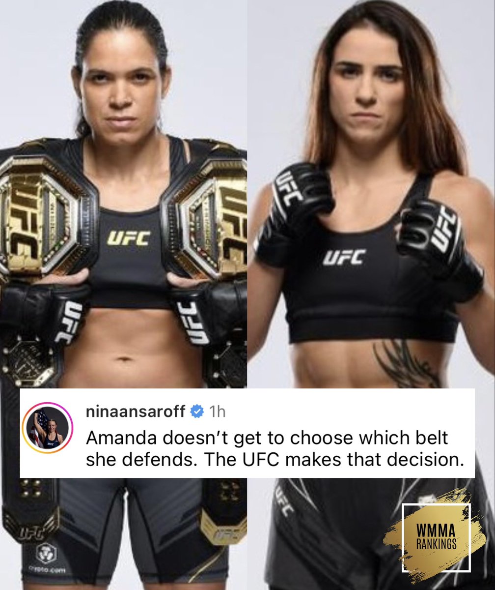 Nina Nunes responds to Norma Dumont’s criticism of UFC champ-champ Amanda Nunes for not defending her featherweight title.

(via WMMA Rankings IG post)

#UFC #WMMA https://t.co/E9er7RBVGZ