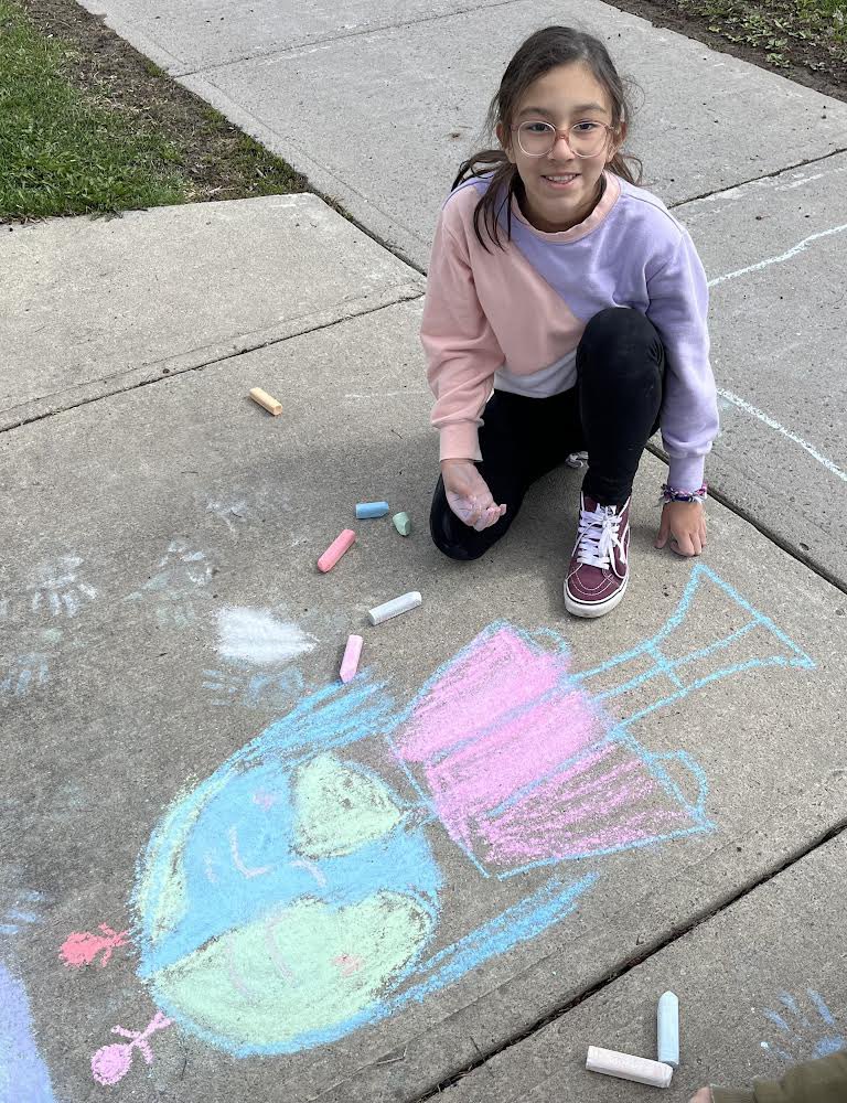 For Earth Week, all Avalon students used sidewalk chalk to relay the importance of protecting our planet. #reduce #recycle #EarthWeek