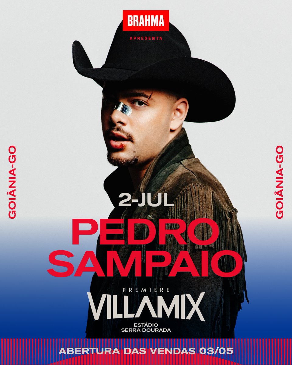 Vocês chamaram e aqui está: 
🗣🗣🗣 Pe-dro Sam-paio!

Vendas abertas dia 03 de maio ao meio dia. 🎟 

#PremiereVillaMix #VillaMix