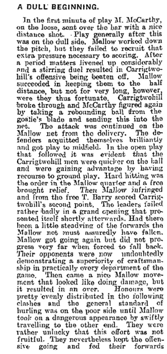 Cork Hurling History 🔴⚪️ on Twitter "The days scoring began with a