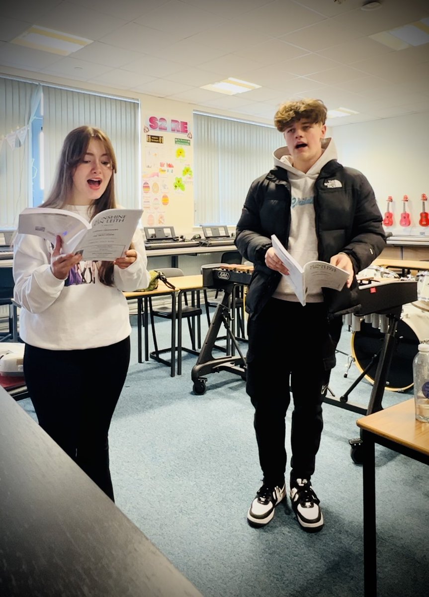 MrsSwanMusic's tweet photo. A few little sneak peeks into our SoL rehearsal today with some of our principal cast members! There was both hard work and hilarity from this talented lot! @pa_ths @SL_TrinityHS #SunshineOnLeith #TrinityHS #MakeMyHeartFly https://t.co/P8YMMoxEpd