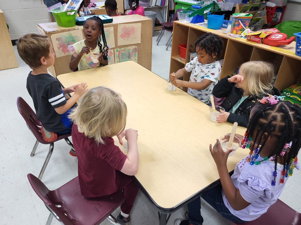 BassettRobin's tweet photo. E for Experiment.  We made slime and we had a great time.  First time making slime since pre-COVID.
#ncssbethebest
@HopeFBarr 
@RyanEarlJames 
@Samantha_Fuhrey 
@RPES_Cougars https://t.co/ZMNJjG1rvK