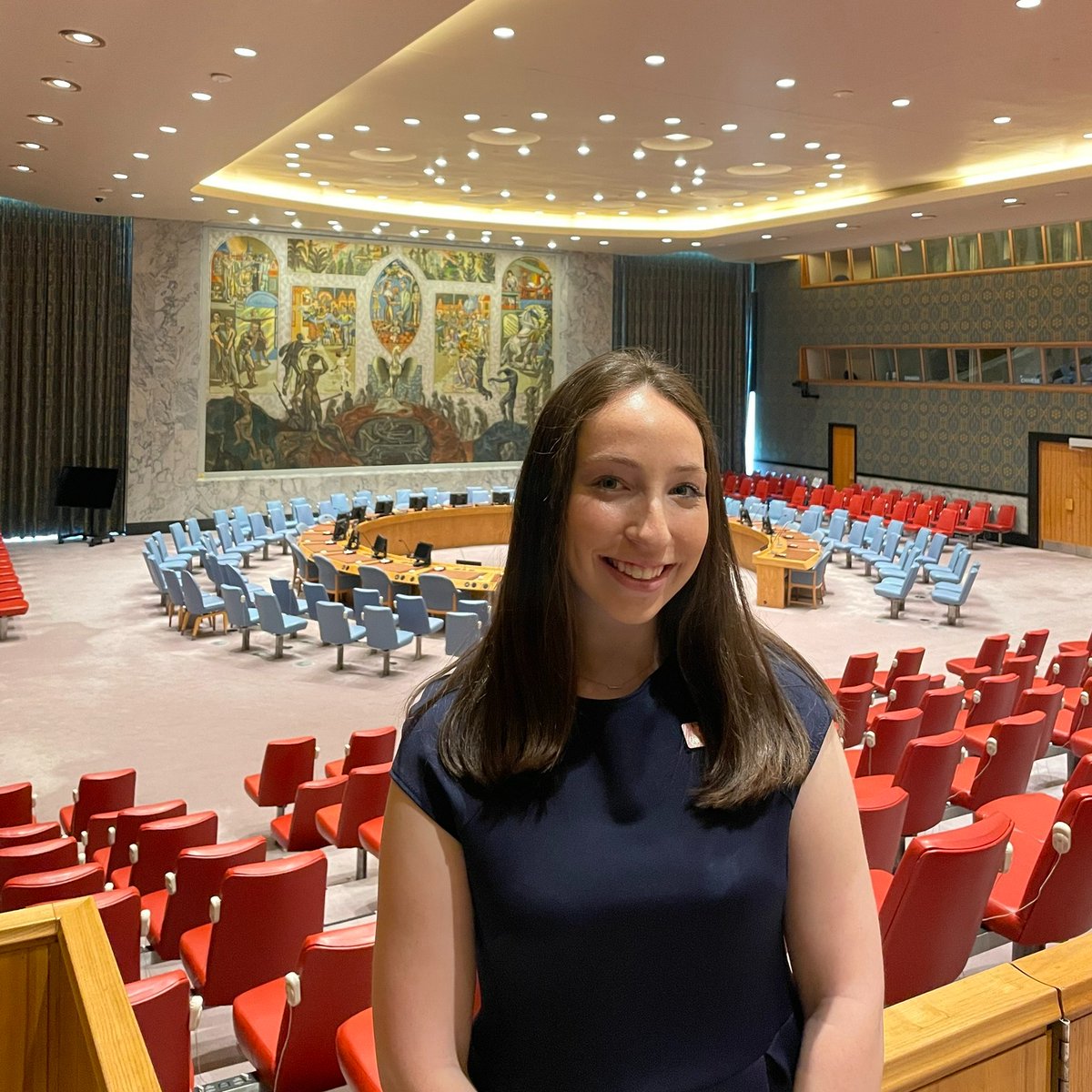 The College of Health sponsored a bus trip to the United Nations for a tour and briefing with Werner Obermeyer, Director of the World Health Organization. Pictured is Jessica Berman, the College of Health UN Representative. #lehighcoh #lehigh #UnitedNations