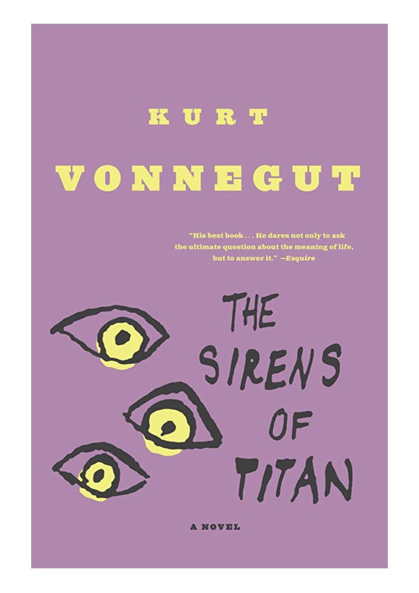ClaireAnnaO's tweet photo. First time I’ve read Vonnegut as an adult #sirensoftitan #kurtvonnegut https://t.co/a4VjVmQecR