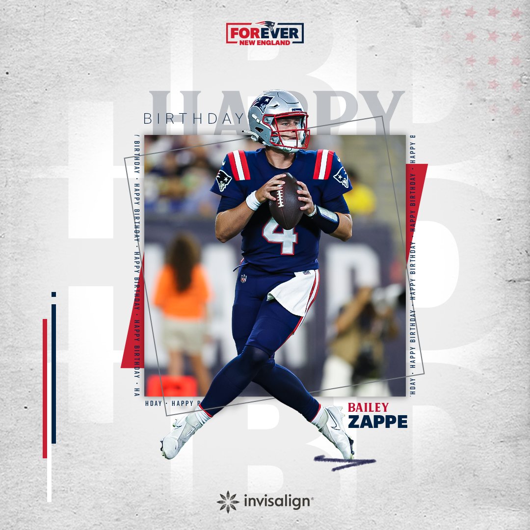 Patriots's tweet photo. HBD, Bailey 🎉

@baileyzappe04 | #ForeverNE https://t.co/hlktpZBA3E