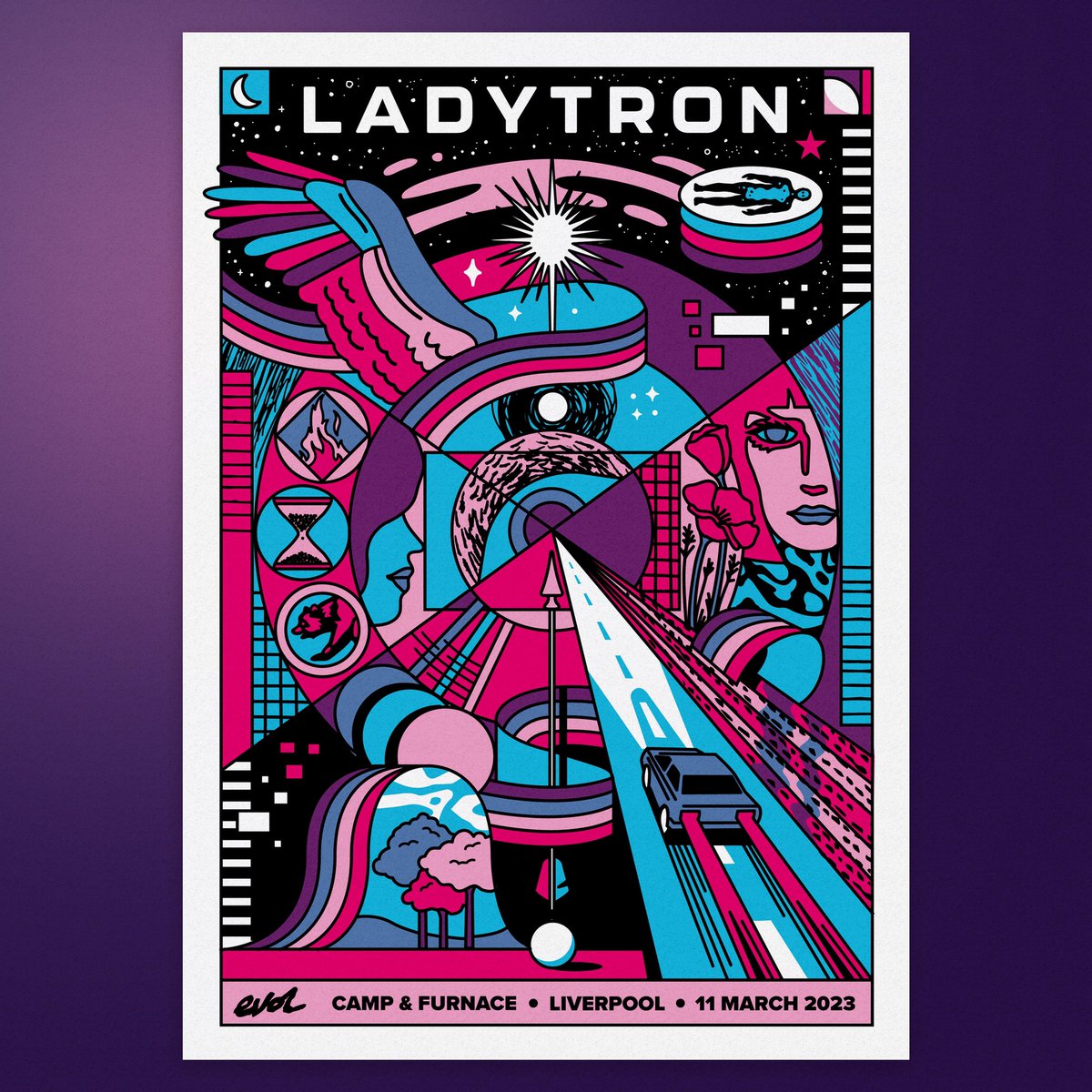 @Mikaeladraws Hi Mikaela, we design and screenprint official gig posters for bands as well as other merch. We’ve worked with, Daughter, White Denim, Goat, Witch and many others. Below are a few of our designs ❤️