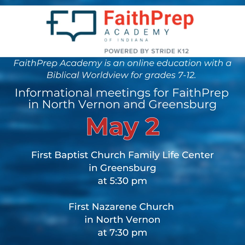 ccscrusader's tweet photo. Upcoming Informational Meetings in Greensburg and North Vernon - "Education with a Higher Purpose" on a new level! 

More information on Faith Prep in Indiana: https://t.co/tCqh0XCugT https://t.co/AQtHtBxenW