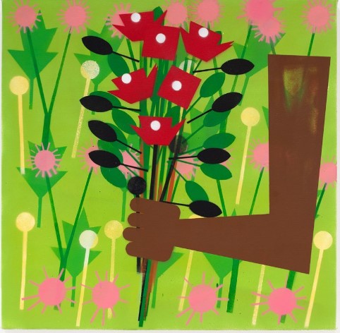 uncarthstudent's tweet photo. This painting by Nina Chanel Abney "Taking My Flowers" reminds me of summer break because it represents how I feel as we wrap up the semester. I think the semester was very challenging, but I overcame a lot and am proud of myself! #TakingMyFLowers #arth287artoninsta https://t.co/y7qRZT8jl0