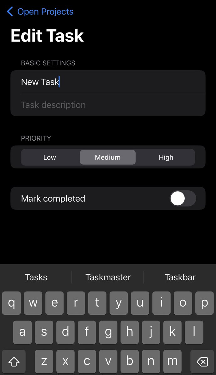 tpaul22's tweet photo. @Shubham14896 @rudrank Nice app! When adding a new task, I have to manually delete “New Task” and then type in my task. It would be great if “New Task” was cleared when I select it. https://t.co/Lg5d6uu5y9