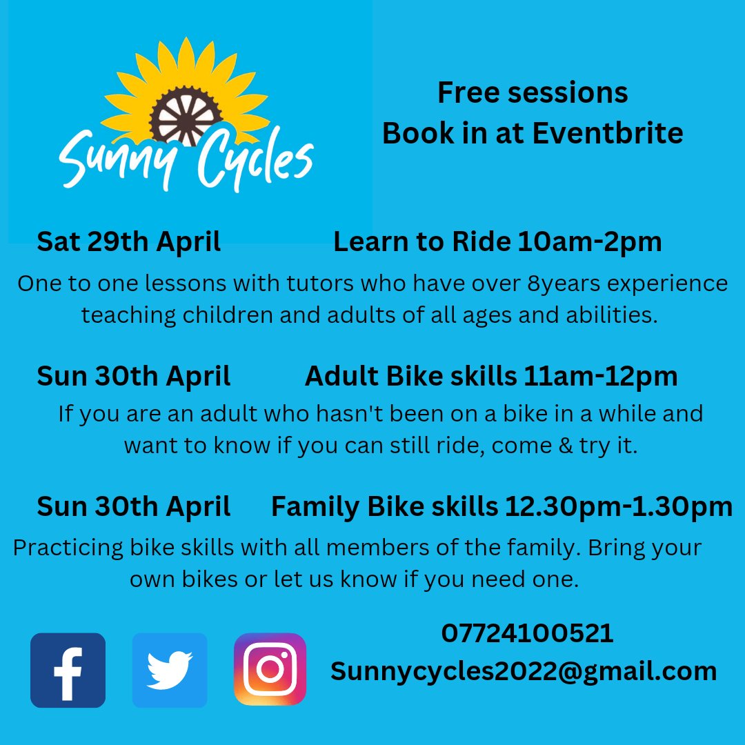 Book in at Eventbrite eventbrite.co.uk/o/sunny-cycles…