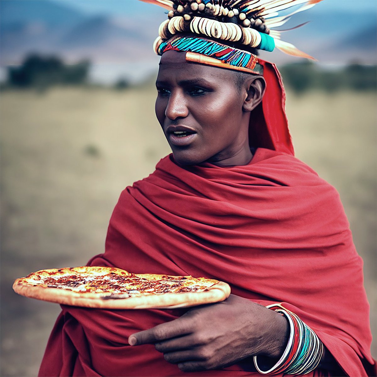 SergeantPizza's tweet photo. Cultural Appropriation?

#AIArtwork  #pizza #aiartcommunity #digitalpainting  #NFTCommunity #nftcollectors #stablediffusion https://t.co/9bmO0eAxCF