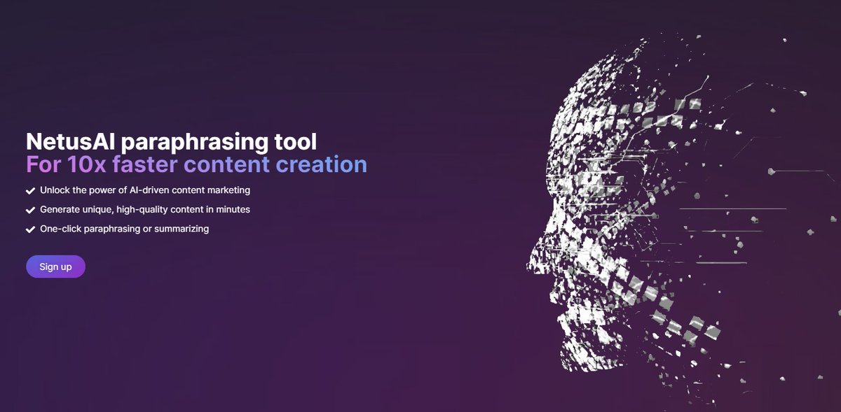 AI_Tool_Details's tweet image. Create high-quality content up to 10x faster with NetusAI's AI-driven paraphrasing and summarizing tools. Say goodbye to AI detection with NetusAI's powerful bypasser. #ParaphrasingAI
chatgptdemo.com/product/netus-…