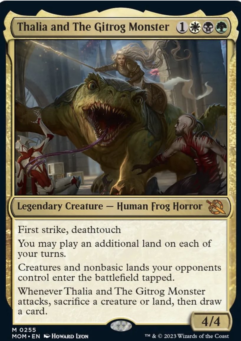 TCmonYT's tweet photo. This in historic brawl has been 🔥 Building the commander deck..honestly minus tutors and a few white creatures..not that pricey. I have everything green you could want already.
#MTGArena #MagicTheGathering #thalia #gitrog https://t.co/yvG01lPoPp