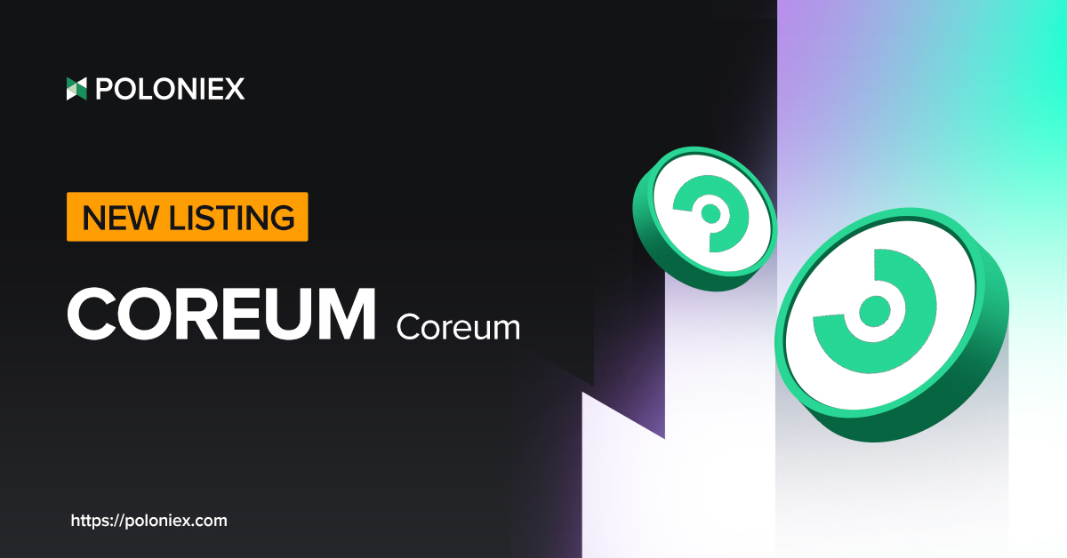 We’re excited to welcome <a href="/CoreumOfficial/">Coreum Official Support</a> to Poloniex!  🥳

Wallets are open and you can begin depositing $COREUM into your Poloniex account: poloniex.com/wallet/deposit… 

Full trading will be enabled at 07:00 UTC today.

Details ▶️ support.poloniex.com/hc/en-us/artic…