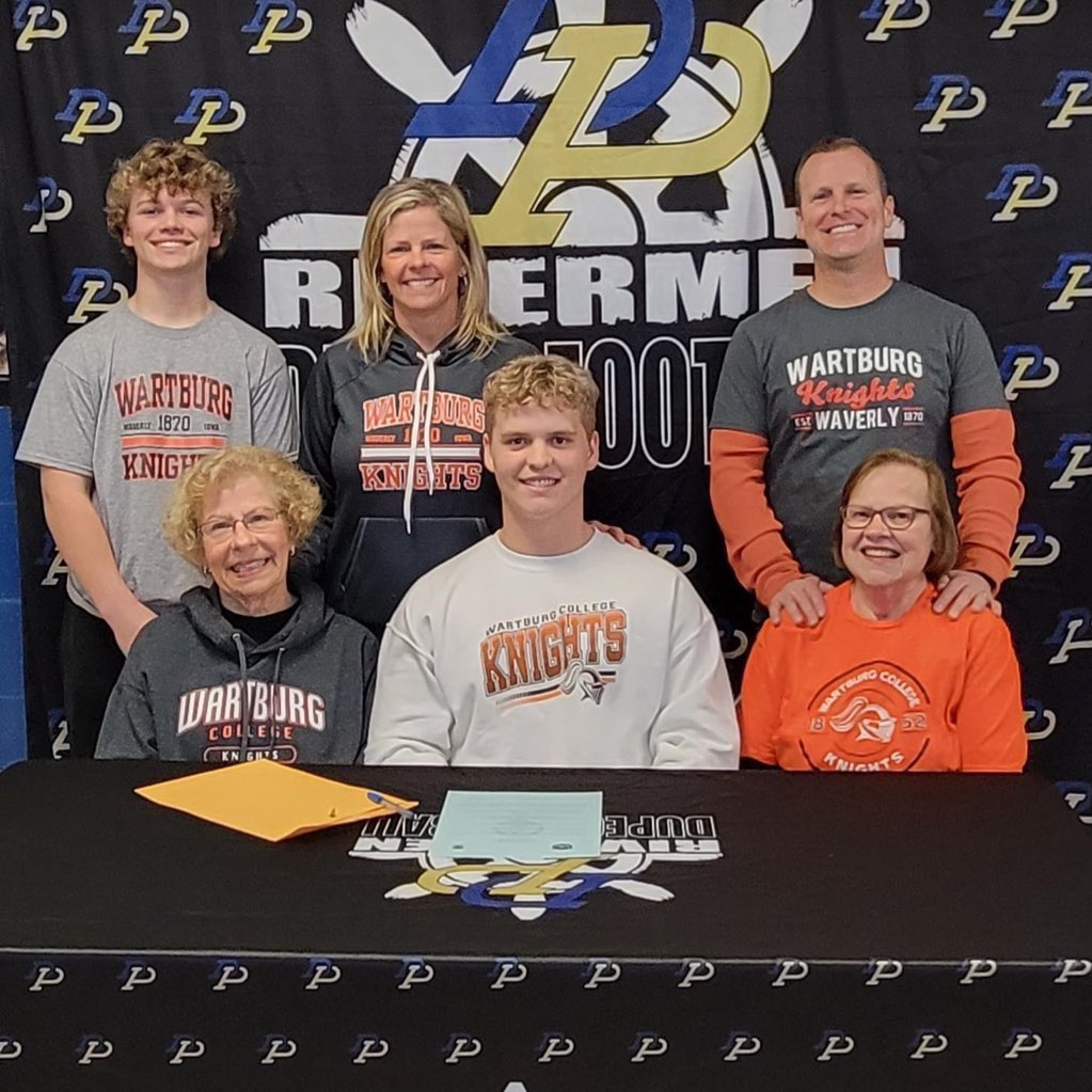 DuPecRivermen's tweet photo. @max_rossow72 makes his commitment to Wartburg College official. 

Congratulations, Max! 

@NUICFootball @ViewFromWestPod @DuPecRecruiting @DuPecATC @WartburgFB @WartburgKnights @WartburgCollege https://t.co/pv4SaLBMqy