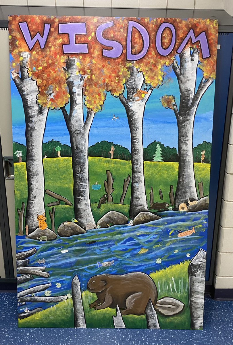 123keepsakes's tweet photo. Our beautiful murals are complete and have been hung for everyone to enjoy!#artmatters #schoolmurals #everychildisanartist #7SacredTeachings https://t.co/F3BMyxpMaL
