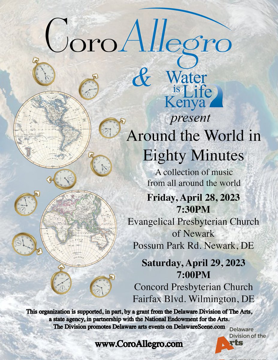 Upcoming concerts! From the Scottish highlands during the Jacobite rebellion to Aboriginal lands in Australia; from the Luo tribe in Kenya to war-torn Ukraine; let CoroAllegro take you on a musical journey “Around the World in Eighty Minutes.” 🎵🎶🌎🌍🌏