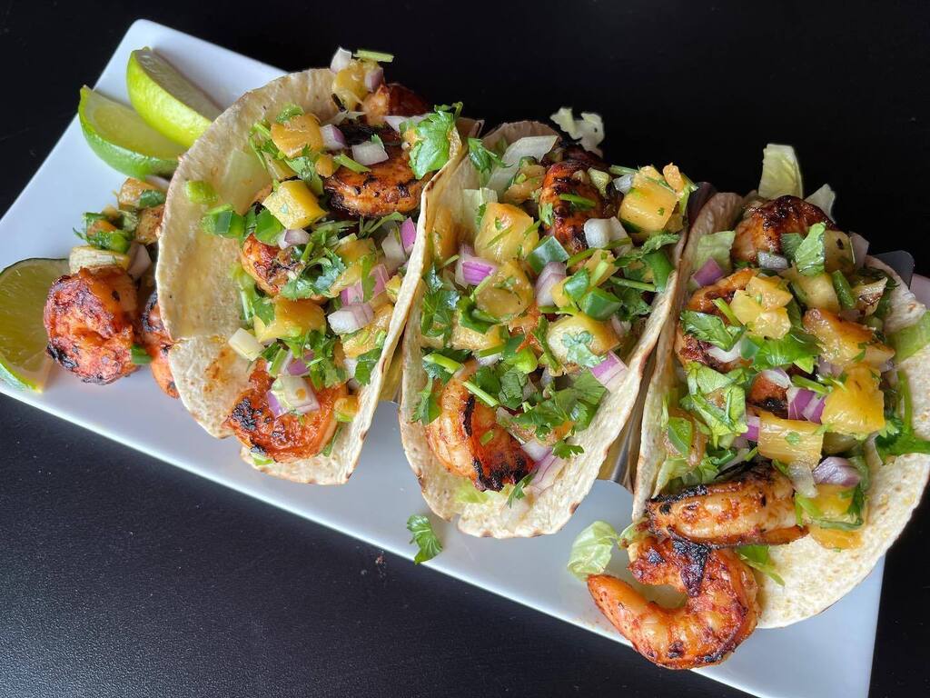 beardybeats's tweet photo. Taco Tuesday at Cape Cheerful is Smokey Shrimp Tacos: Marinated Honey – Chipotle Shrimp with Grilled Pineapple &amp; Jalapeno Salsa #tacotuesday🌮 #unalaska #dutchharbor https://t.co/SsvjfyKNME
