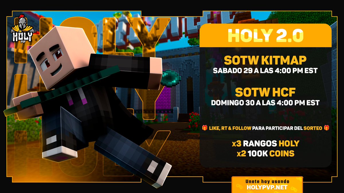 HolyPvP ๐ฐ (@holypvpnet) on Twitter photo ๐๐ผ๐น๐๐ฃ๐๐ฃ ๐ฎ.๐ฌ ๐
Estamos listos para anunciar la ๐๐๐๐ช๐ฃ๐๐ ๐๐ฅ๐๐๐ฉ๐ de este aรฑo ๐
En nuestro discord van a poder encontrar videos hablando y explicando todo el contenido nueva de esta discord.gg/holypvp
RT, Like & Follow para participar del sorteo!๐ ๐๐ผ๐น๐๐ฃ๐๐ฃ ๐ฎ.๐ฌ ๐
Estamos listos para anunciar la ๐๐๐๐ช๐ฃ๐๐ ๐๐ฅ๐๐๐ฉ๐ de este aรฑo ๐
En nuestro discord van a poder encontrar videos hablando y explicando todo el contenido nueva de esta discord.gg/holypvp
RT, Like & Follow para participar del sorteo!๐