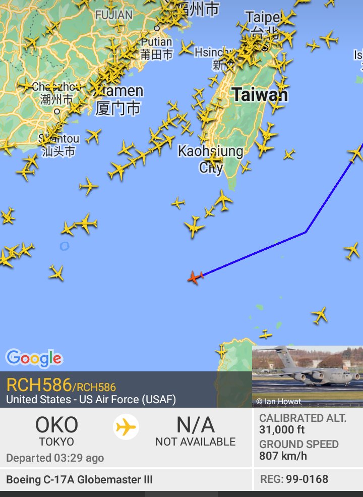 Oceanworldfree's tweet photo. ๐บ๐ฒUSAF RCH586 3WG 517AS RCH586 99-0168 #AE080E
#BashiChannl
C-17A https://t.co/nv2refIoj9