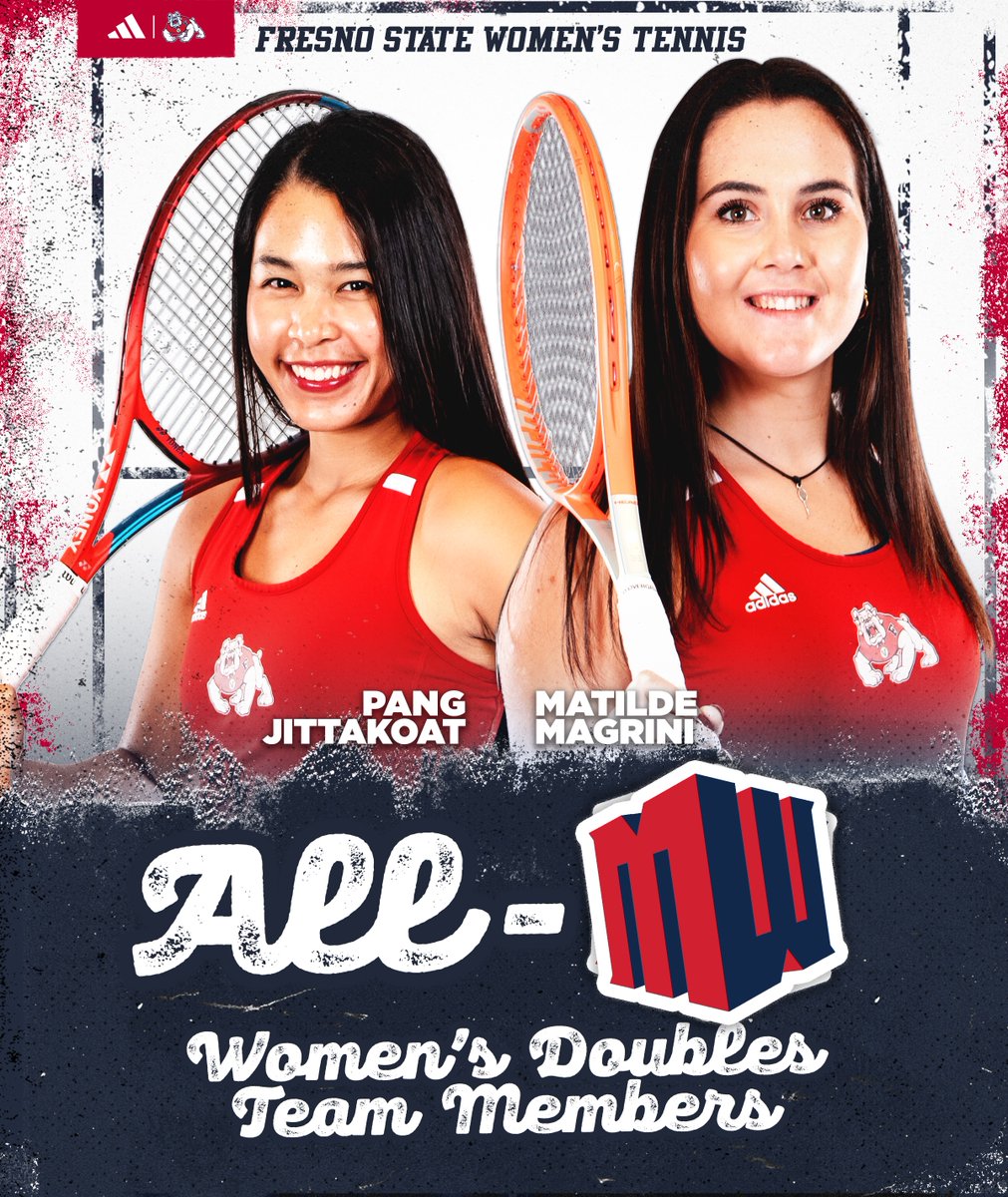 FresnoStateWTEN's tweet image. 𝘼𝙇𝙇-𝙈𝙊𝙐𝙉𝙏𝘼𝙄𝙉 𝙒𝙀𝙎𝙏 🏆

🔴Cristina Flaquer, Singles 
🔵Pang Jittakoat, Singles 
🔴 Matilde Magrini &amp;amp; Pang Jittakoat, Doubles 

#GoDogs | #MakingHerMark