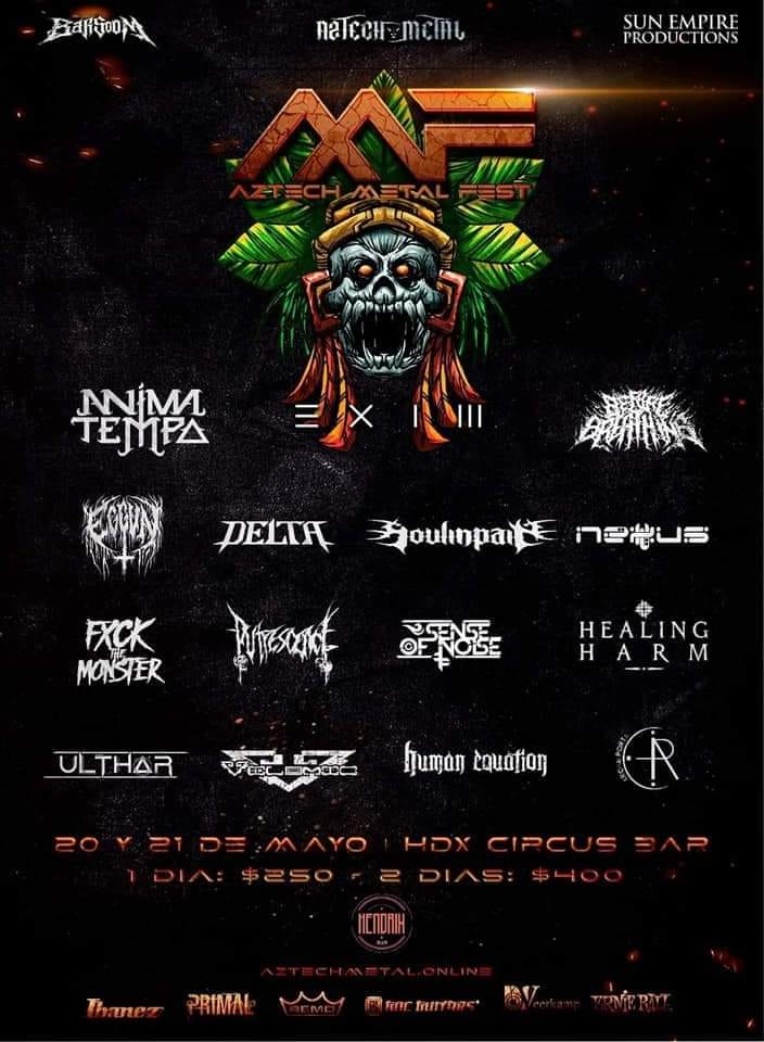 emedemedio's tweet photo. #Musica Se agota el tiempo para conseguir sus entradas para el Az-Tech Metal Fest con Anima Tempo,  Exist Immortal, Befeore Breathing, EGGVN, DELTA y más.

20 y 21 de mayo en HDX Circus Bar, entadas por Ethereaticket.
#Festivales #Metal #AzTechMetalFest #Agenda https://t.co/APF3g5FBwT