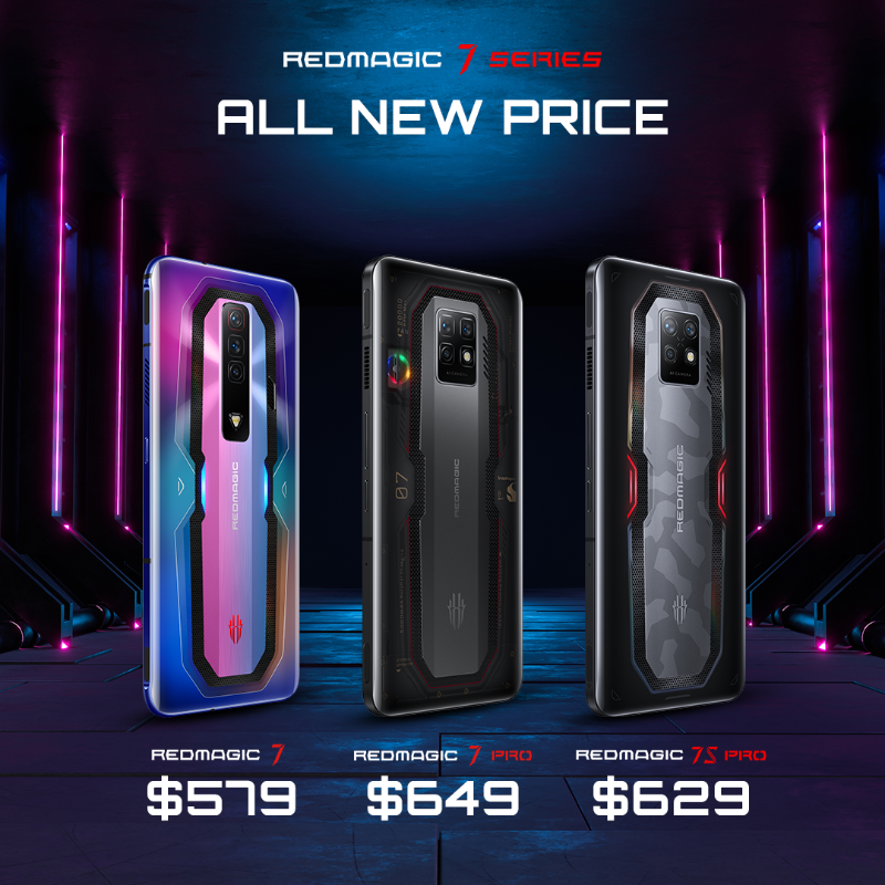 redmagicgaming's tweet photo. The #REDMAGIC7Series has an all new price! Starting as low as $579!
#REDMAGIC7
#REDMAGIC7Pro
#REDMAGIC7SPro