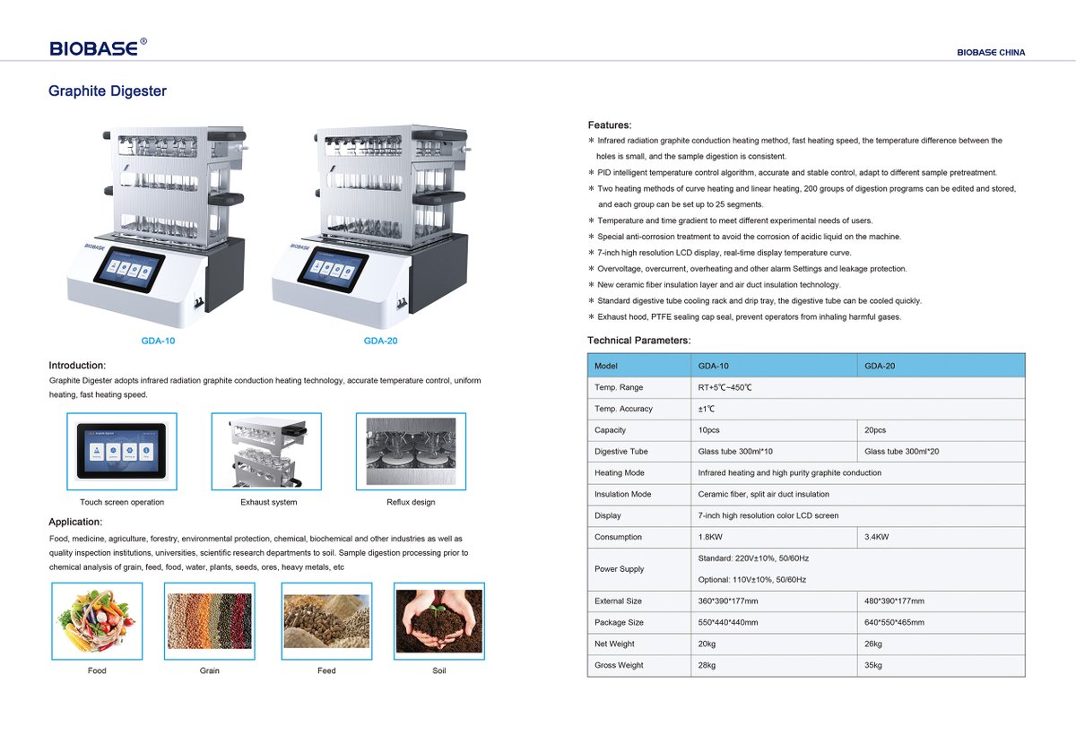 VikaSunBiobase's tweet image. BIOBASE hot sale Product , any interest ,you can contact me📷
#Laboratory #GraphiteDigester #Lab #Medical #Products #PCR #BIOBASE
Contact Vika
Sales100@biobase.world
Wechat/Whatsapp:+86 15662659136
QQ:2890606224