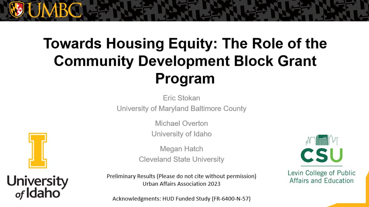 As people prepare for <a href="/UAAnews/">Urban Affairs Association</a>, please consider joining me Friday afternoon starting at 2:45pm. I will be presenting early results from a HUD-funded study in collaboration with @overtonmichael7, and <a href="/meganehatch/">Megan Hatch</a>. 

FR 2.45.03 Expand and Maintain Access to LMI Homeowner