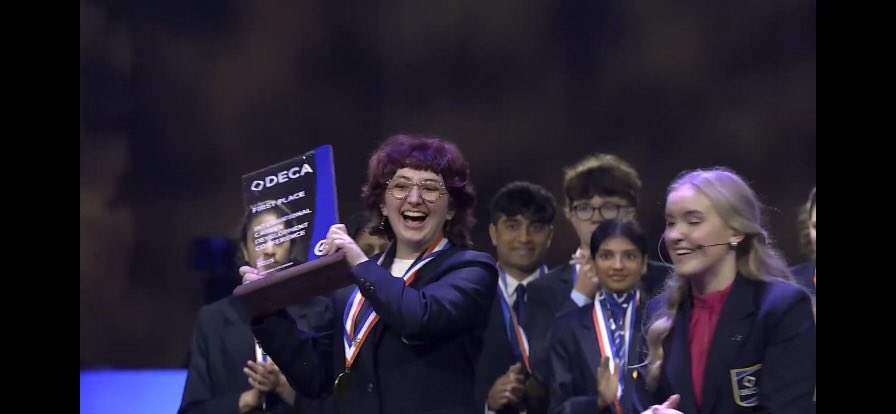 kingphilipDECA's tweet photo. Having FUN yet? We are! KPDECA just placed 9 teams in the @DECAInc Finals! Five of those teams are #DECAICDC Champions and three are #decaglass winners.  Oh ya, @Mass_Deca also got JUNIOR Trinjan Kaur elected as NARVP! https://t.co/gPJJF5btE1