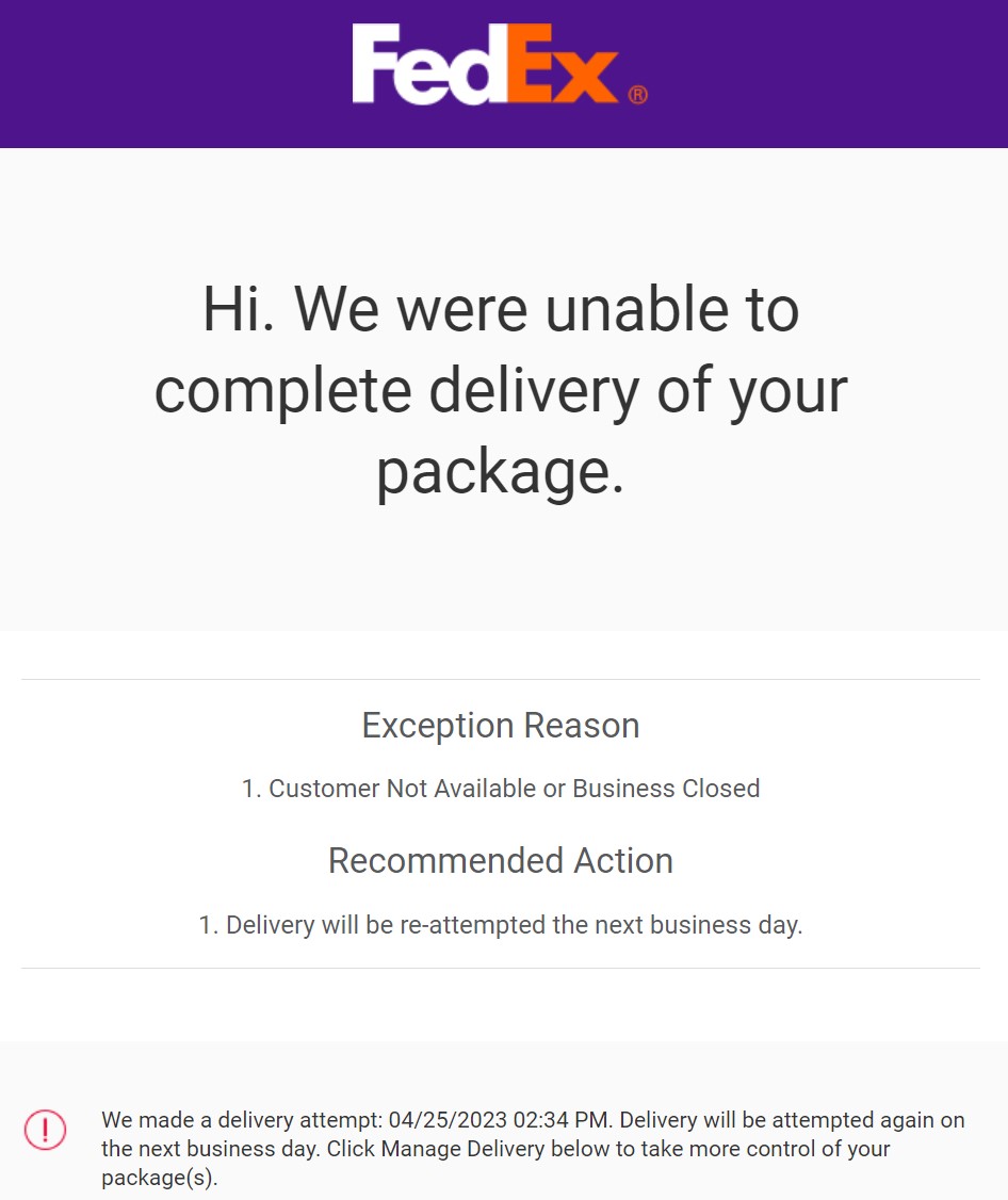 HarryHuelsbeck's tweet photo. @PelicanProducts and @Pelican_Life , choose another shipping company for your logistics @FedEx is garbage.
The cherry on top today, no driver ever came near my house. FedEx is failing your logistics . If you check tracking from your end, how many "no one home" is there? #iwashere https://t.co/JzIuo9mYZc