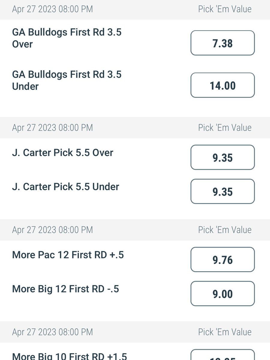 SportHitters's tweet photo. NFL Draft Props are now LIVE

https://t.co/ertxVavvgR https://t.co/vi52I6e7kV