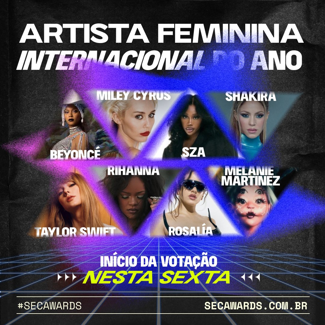 shakirastuff  fan account on X: .@shakira is nominated in three  categories at the @secawards: - Artista Feminina Internacional do Ano -  Artista Latino Musical do Ano - Música Internacional do Ano