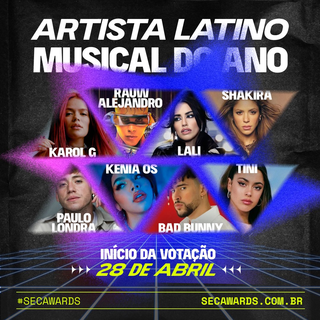 shakirastuff  fan account on X: .@shakira is nominated in three  categories at the @secawards: - Artista Feminina Internacional do Ano -  Artista Latino Musical do Ano - Música Internacional do Ano