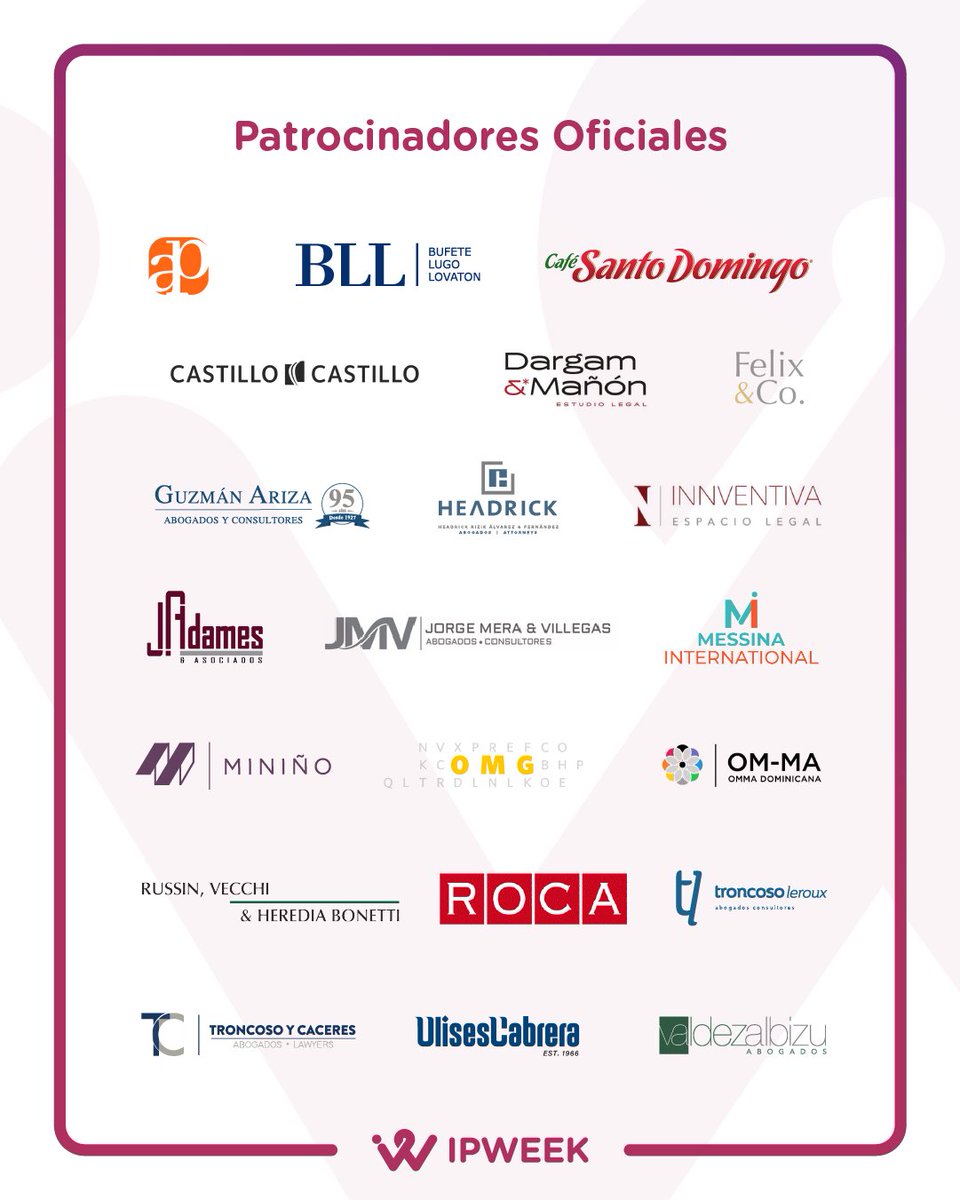 Queremos agradecer a nuestros patrocinadores por su apoyo en este IP WEEK 2023. Sin ustedes no hubiera sido posible. ¡Gracias!