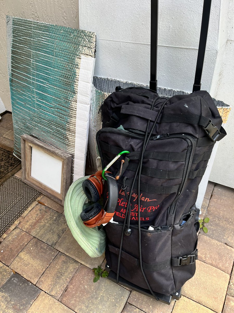 LSlayden's tweet photo. Ready to goโmy easel, paints &brushes in the roller, and several canvases in the car for the days ahead. I may post some progress here, but best follow https://t.co/KnBg7s9paR or https://t.co/ZCIqdHSpVY #StAugustine #paintout #staaacreative https://t.co/CiJzMAYx5N