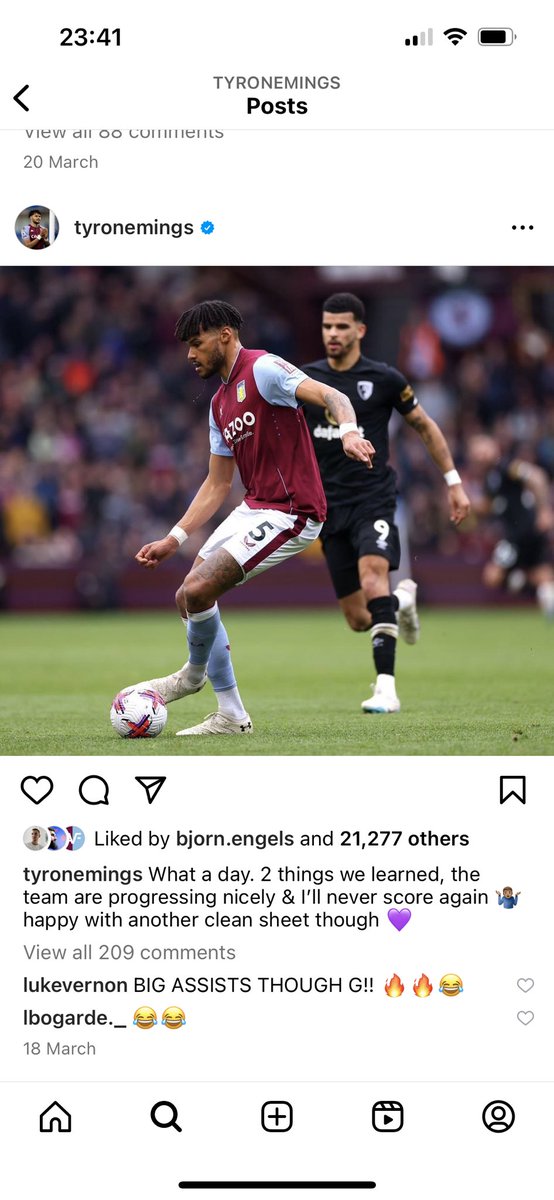 Shembabes's tweet photo. ⁦@TyroneMings⁩ ⁦@dlvc1981⁩ ⁦@AVFCOfficial⁩  well you did score 💜💙 never in doubt well done big 3 points https://t.co/A3VHhRQXvi
