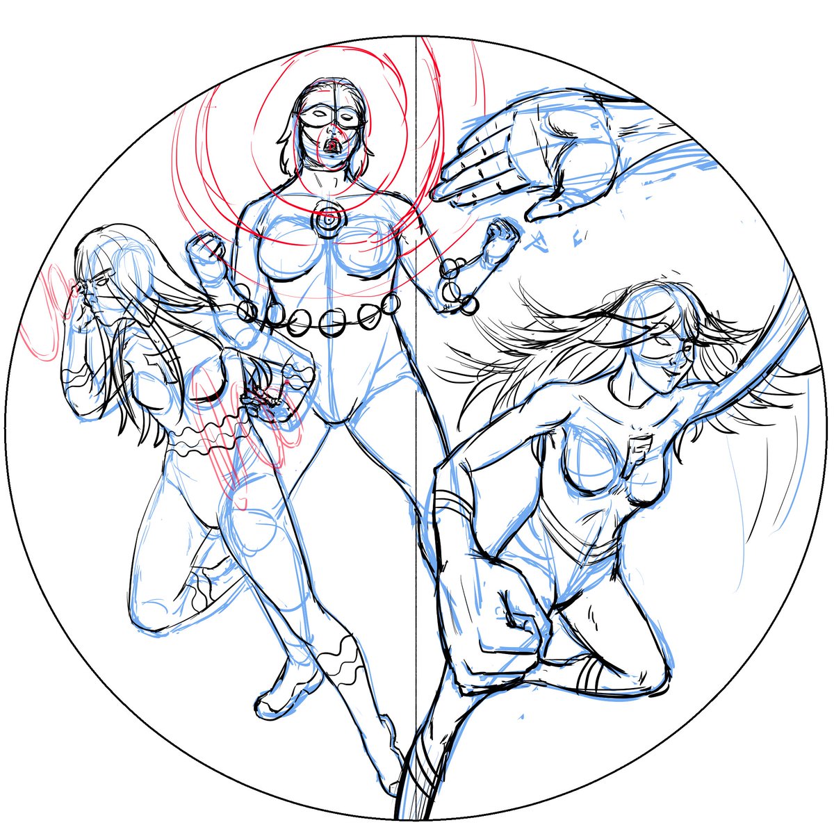 Eighth888's tweet photo. More sketches for the comic book Super Family https://t.co/7UrRWDMSZm