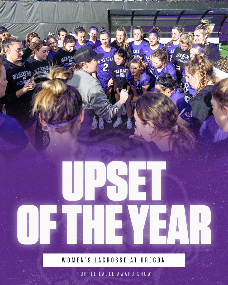 This next award winner went into hostile territory and came out with the win!

<a href="/NiagaraWLAX/">Niagara Women's Lax</a> takes home Upset of the Year!

#EaglesTakeFlight