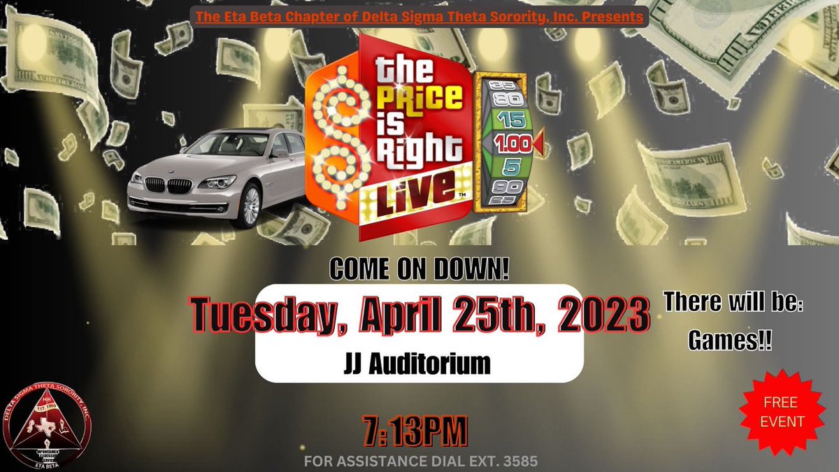pvdeltas_hb's tweet image. Come on down for your chance to win in the old fashioned game of The Price is Right! We will be learning ways to make strategic financial decisions and having a great time while doing it. See you soon! 💰🥇

#PVDeltas #DeltaWeek