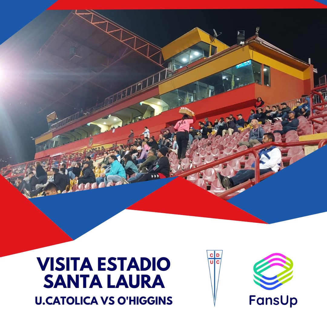FansupApp's tweet photo. Visita Estadio Santa Laura U.Catolica vs O'Higgins

Agradecemos a @Cruzados por colaborar en el desarrollo de #FansUp 

FansUp un proyecto apoyado por @Corfo 

#LosCruzados #SportsTech https://t.co/6kFlMK1fP1