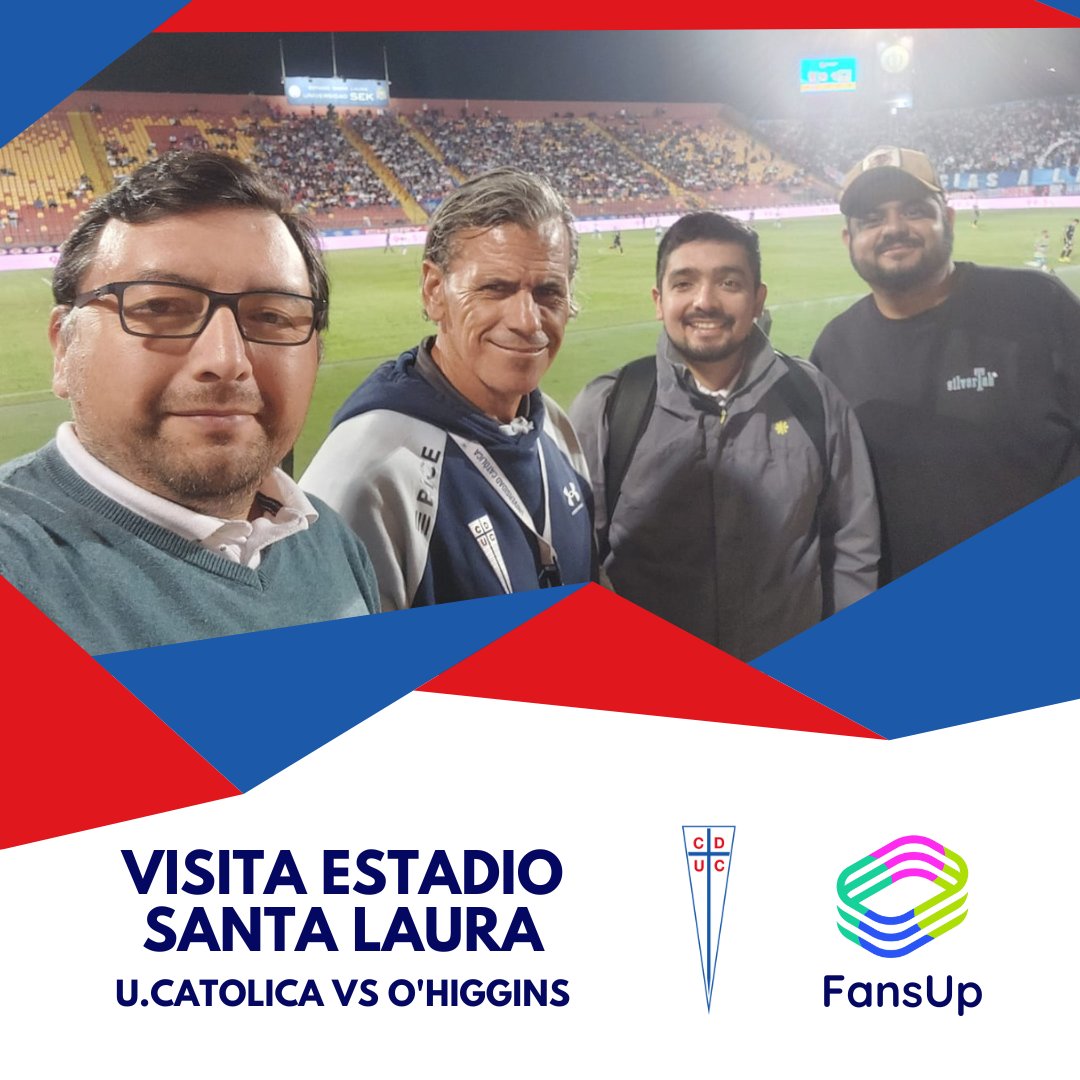 FansupApp's tweet photo. Visita Estadio Santa Laura U.Catolica vs O'Higgins

Agradecemos a @Cruzados por colaborar en el desarrollo de #FansUp 

FansUp un proyecto apoyado por @Corfo 

#LosCruzados #SportsTech https://t.co/6kFlMK1fP1