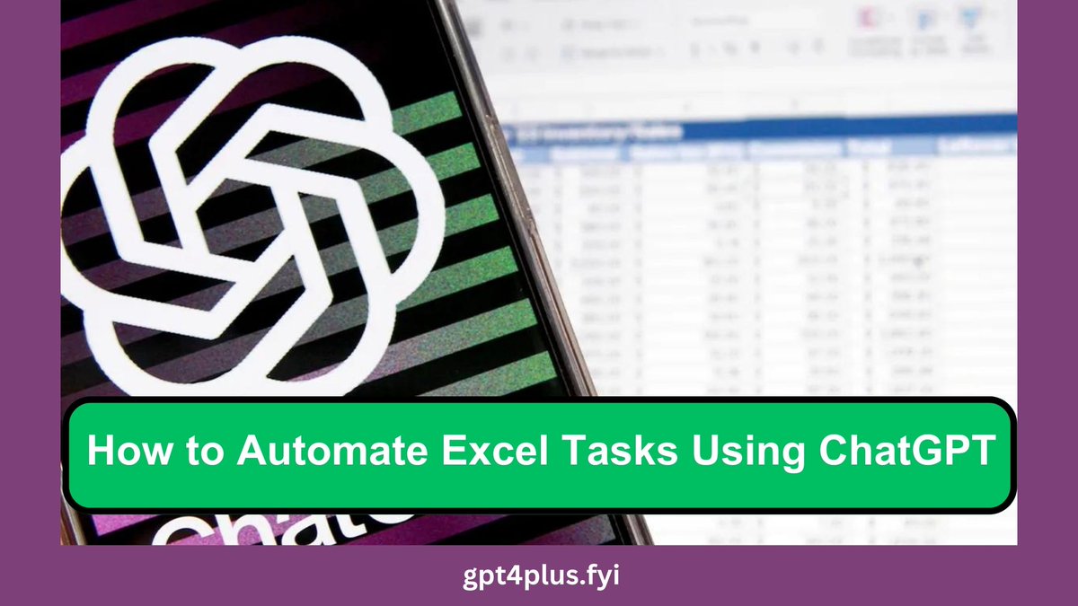 Gpt4Plus's tweet image. How to save time and streamline your workflow by automating Excel tasks using ChatGPT. Our step-by-step guide shows you how to use this powerful AI language model to generate custom Excel tasks, from formatting and data analysis to chart creation and

gpt4plus.fyi/how-to-automat…