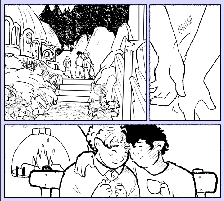 bits_yam's tweet photo. Finished a few more panels for the Lord of the Rings Canon Gay Ending comic https://t.co/DCjkRR9Dss